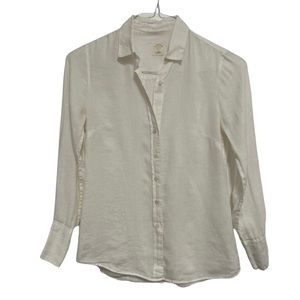 J.Crew Perfect Shirt Linen Collared Button Down